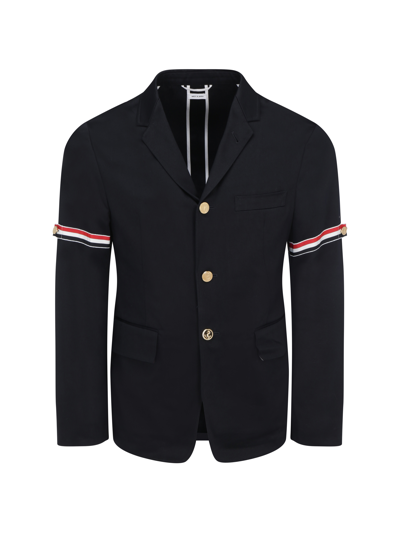 Shop Thom Browne Blazer Jacket In Navy