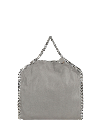 Shop Stella Mccartney Falabella Fold Over Tote Shoulder Bag In Light Grey