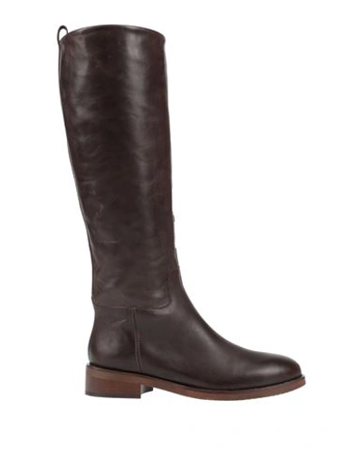 Shop Paola Ferri Woman Boot Dark Brown Size 6 Soft Leather