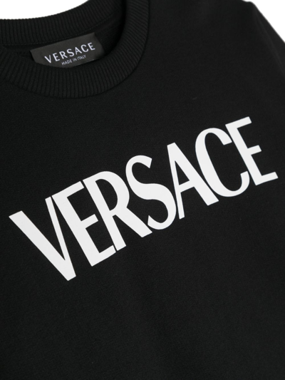 Versace Felpa Con Logo In Black | ModeSens