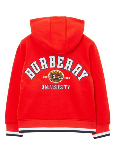 Shop Burberry Felpa  University In Red