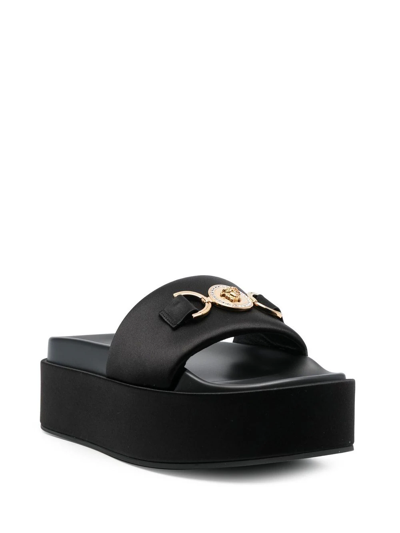 Shop Versace Sandali Platform Medusa 95 In Black