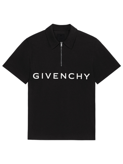 Shop Givenchy Polo Con Zip  Archetype In Black