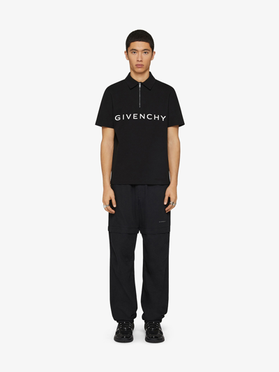 Shop Givenchy Polo Con Zip  Archetype In Black