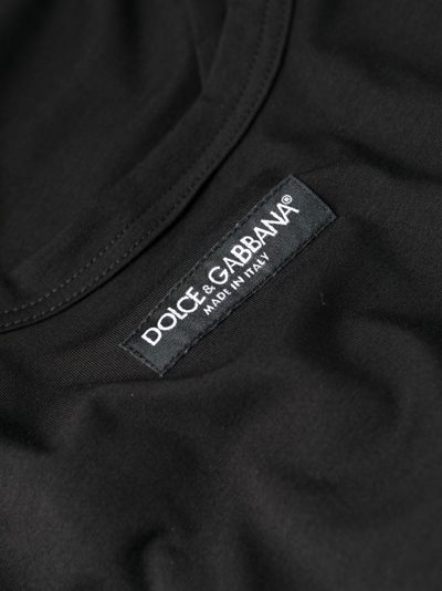 Shop Dolce & Gabbana Canotta Etichetta Logo In Black