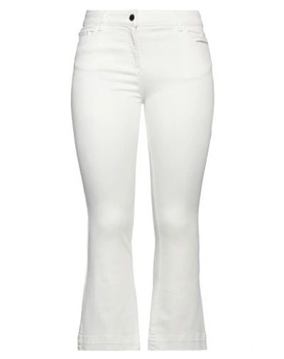 Shop Nenette Woman Pants Ivory Size 32 Cotton, Elastomultiester, Elastane In White