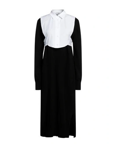 Shop European Culture Woman Midi Dress Black Size M Wool, Viscose, Polyamide, Cashmere