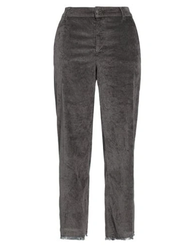 Shop Cigala's Woman Pants Lead Size 28 Cotton, Modal, Polyester, Elastane In Grey