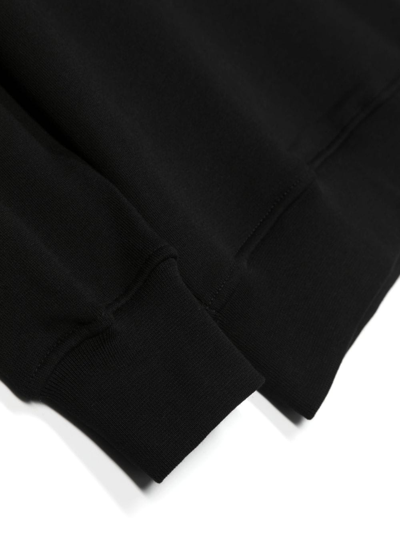 Msgm Teen Boys Black Cotton Sweatshirt In Black