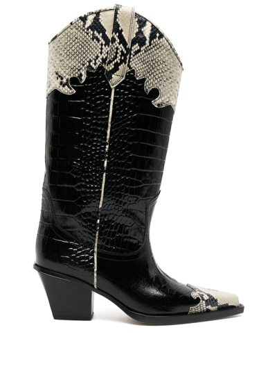 Shop Paris Texas Ricky 60mm Leather Boots In Black