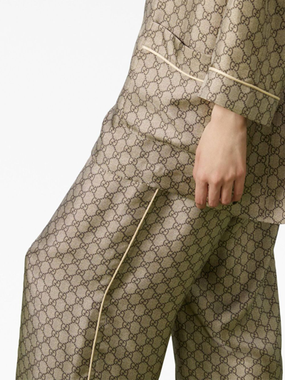 GG SUPREME 真丝阔腿裤