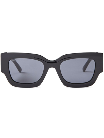Shop Jimmy Choo Nena Square-frame Sunglasses In Black