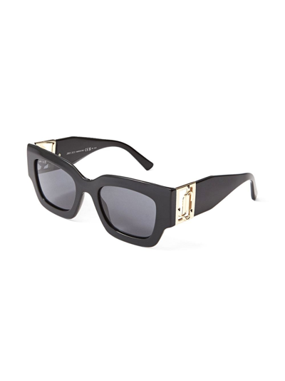 Shop Jimmy Choo Nena Square-frame Sunglasses In Black
