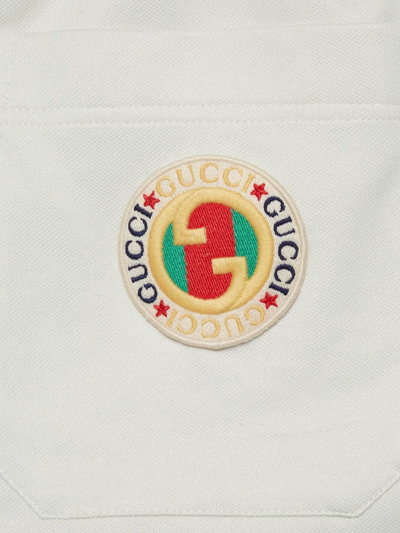 Shop Gucci Logo-patch Striped-detailing Track Pants In White