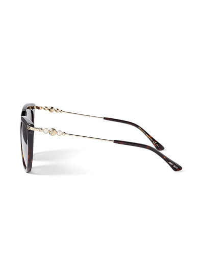 Shop Jimmy Choo Tinsley Cat-eye Sunglasses In Brown