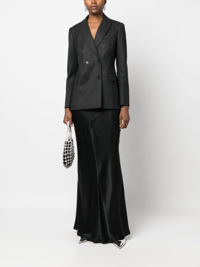 P.a.r.o.s.h Notched-lapels Double-breasted Blazer In Grey