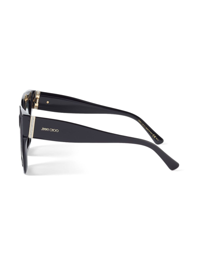 Shop Jimmy Choo Edna Square-frame Sunglasses In Black