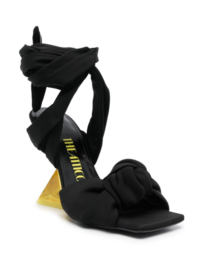 Shop Attico Duse 85mm Sculpted-heel Sandals In Black