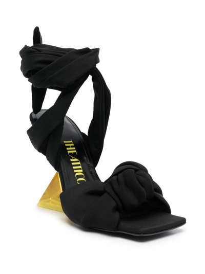 Attico Duse 85mm Sculpted-heel Sandals In Black
