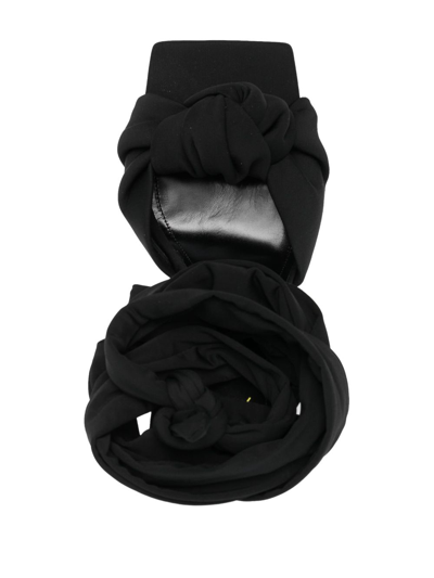 Attico Duse 85mm Sculpted-heel Sandals In Black