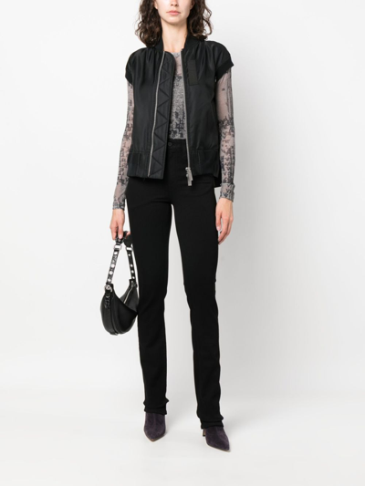 Paige Denim Hoxton Black Shadow High-rise Ultra Skinny Jean In Black