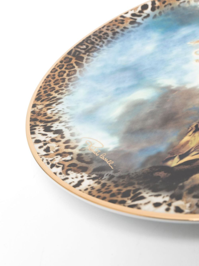 Shop Roberto Cavalli Home Wild Leda-print Charger Plate In Jc018