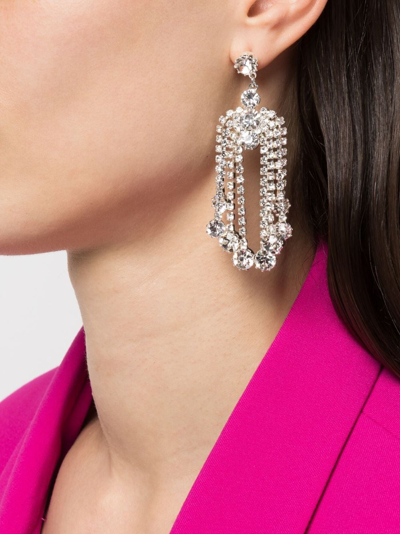 Shop Magda Butrym Crystal-embellished Metallic Earrings