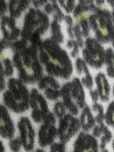 Faliero Sarti Leopard-print Fringed Scarf In White