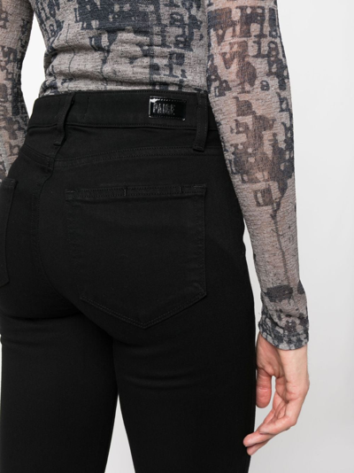 Paige Denim Hoxton Black Shadow High-rise Ultra Skinny Jean In Black
