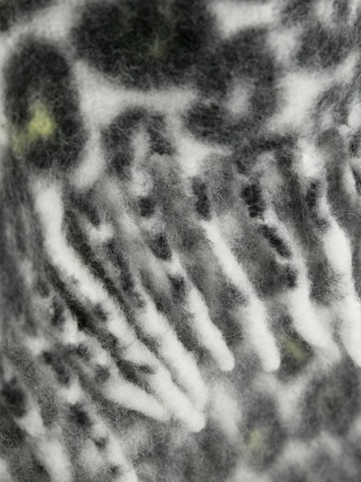 Faliero Sarti Leopard-print Fringed Scarf In White