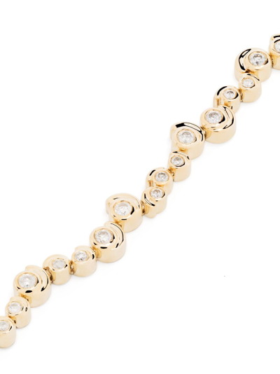 Shop Yvonne Léon 9kt Yellow Gold Rivière Escargot Diamond Bracelet