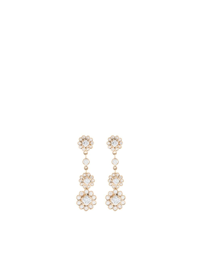 Shop Sophie Bille Brahe 18kt Yellow Gold Le Soleil Et Ses Fleurs Diamond Drop Earrings