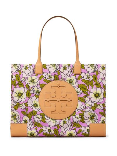 Shop Tory Burch Ella Floral-print Tote Bag In Pink
