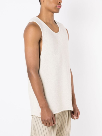Osklen Garment-dyed Scoop-neck Tank Top In Neutrals