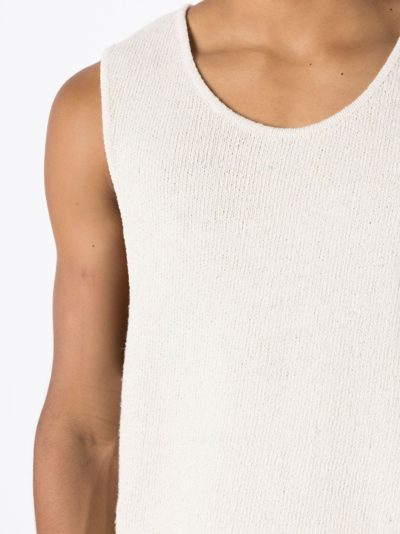 Osklen Garment-dyed Scoop-neck Tank Top In Neutrals