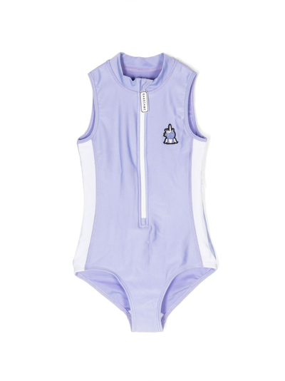 Shop Roarsome Sparkle The Unicorn Swim Suit In Purple