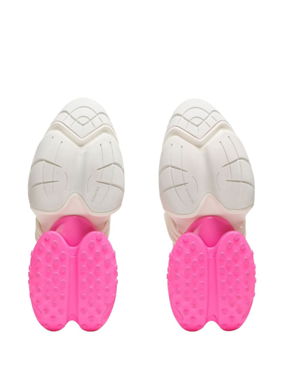 Balmain Unicorn Sneakers In Neoprene And Leather Color White And Pink In Gig