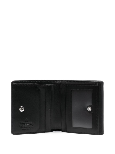 Vivienne Westwood Small Emma Leather Wallet In Black