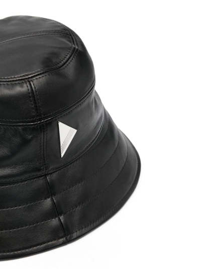 Shop Attico Logo-plaque Bucket Hat In Black