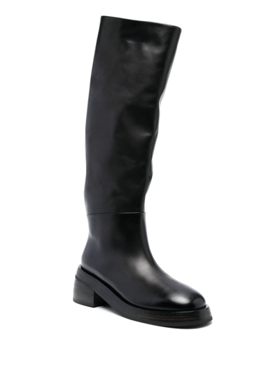 Shop Marsèll Chamois 75mm Leather Boots In Black