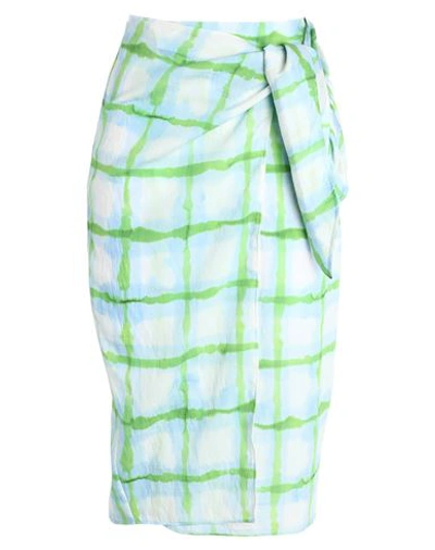 Arket Woman Midi Skirt Sky Blue Size 8 Lyocell, Polyamide In Blue