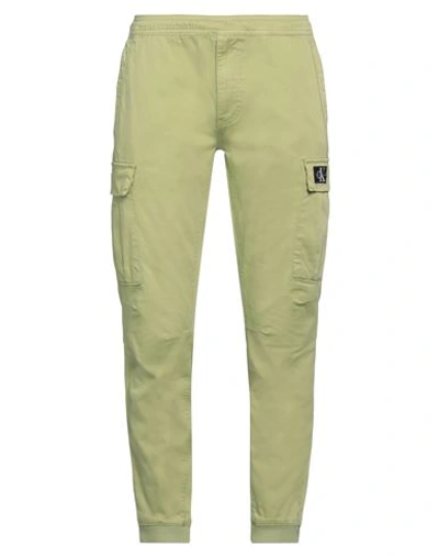 Shop Calvin Klein Jeans Est.1978 Calvin Klein Jeans Man Pants Military Green Size Xs Cotton, Elastane