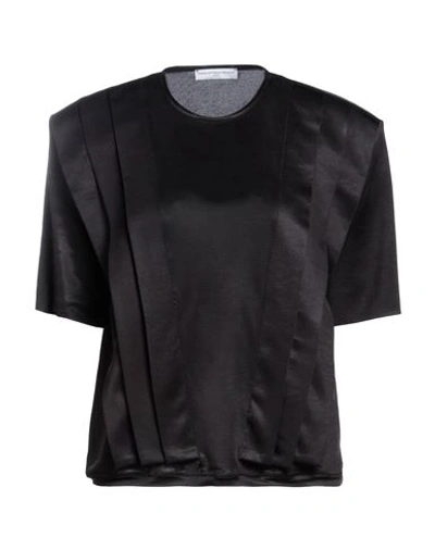 Shop Maria Vittoria Paolillo Mvp Woman T-shirt Black Size 8 Acetate, Elastane