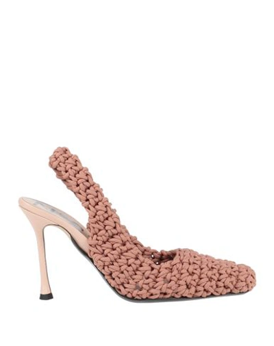 Shop N°21 Woman Pumps Pastel Pink Size 6 Textile Fibers