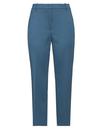 Shop Kaos Woman Pants Pastel Blue Size 12 Viscose, Polyamide, Elastane