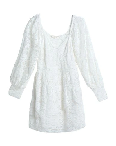 Shop Loveshackfancy Woman Mini Dress Ivory Size 8 Cotton, Nylon, Viscose In White