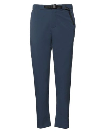 Shop Monobi Man Pants Navy Blue Size Xs Polyester