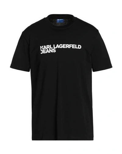 Shop Karl Lagerfeld Jeans Klj Regular Sslv Tee Man T-shirt Black Size L Organic Cotton