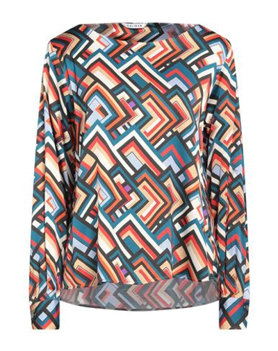 Caliban Woman Top Deep Teal Size 6 Viscose, Elastane In Green