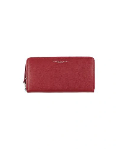 Shop Gianni Chiarini Woman Wallet Red Size - Soft Leather